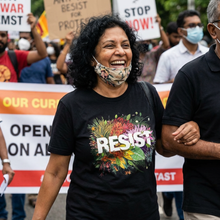 Load image into Gallery viewer, RESIST TeeShirt | Resist TShirts | No Kings Protest Apparel | Resist Facism: Black Heather / XL
