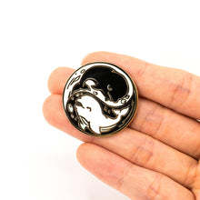 Load image into Gallery viewer, Yin Yang Beluga Whales Enamel Pin, father's day gift
