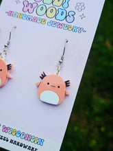 Load image into Gallery viewer, Axolotl Squishmallow Squishy Dangle Earrings
