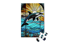 Load image into Gallery viewer, Stained Glass Orca - Marine Life
