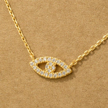 Load image into Gallery viewer, Gold Dipped Evil Eye Jewel Pendant Necklace: S
