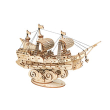 Load image into Gallery viewer, 3D Laser Cut Wooden Puzzle: Sailing Ship
