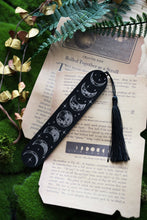 Load image into Gallery viewer, Moon Phase Faux Leather Bookmark
