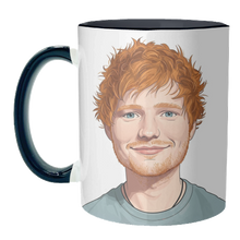 Load image into Gallery viewer, Mugs 'Ed Portrait' by David Bond: Mug Colour Inner &amp; Handle 11oz - Orange
