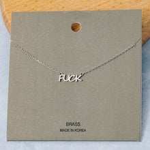 Load image into Gallery viewer, Fuck Pendant Necklace: RH
