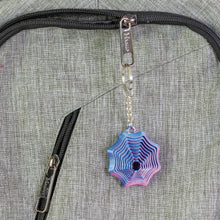 Load image into Gallery viewer, 3D PRINTED SPIDER WEB KEYCHAIN
