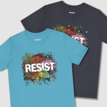 Load image into Gallery viewer, RESIST TeeShirt | Resist TShirts | No Kings Protest Apparel | Resist Facism: Black Heather / L
