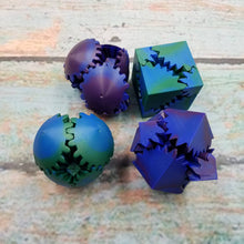 Load image into Gallery viewer, Gear Ball Rotation Decompression Fidget Toy: Square - Red
