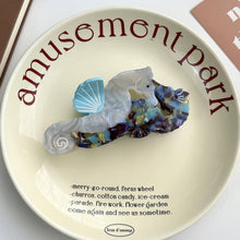 Load image into Gallery viewer, Seahorse &amp; Conch Hair Clip, Ocean Inspired Acetate Hair Claw: Jellyfish
