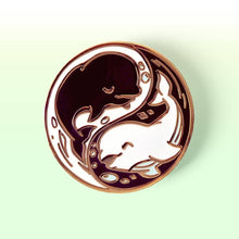 Load image into Gallery viewer, Yin Yang Beluga Whales Enamel Pin, father's day gift

