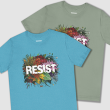 Load image into Gallery viewer, RESIST TeeShirt | Resist TShirts | No Kings Protest Apparel | Resist Facism: Black Heather / XL

