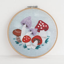 Load image into Gallery viewer, Mushrooms Premium Embroidery Kit, 6 inch
