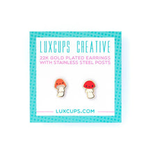 Load image into Gallery viewer, Mushroom Friend Earrings
