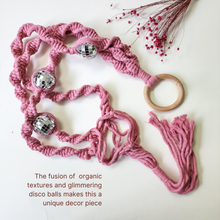 Load image into Gallery viewer, Macrame Disco Ball Plant Hanger, Handmade Boho Home Décor: All 5 Colors (1 each)
