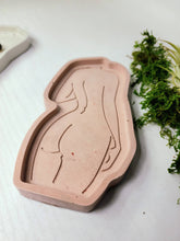 Load image into Gallery viewer, Boob Butt Lady Concrete Catch All Tray, Jewelry Trinket Dish: Pink
