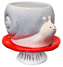 Load image into Gallery viewer, Snail &amp; Mushroom Footsie Planter
