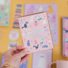 Load image into Gallery viewer, Hope You Have a Purrfect Birthday Cool Cats Greeting Card
