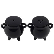 Load image into Gallery viewer, Gothic Halloween Cauldron Cruet Salt and Pepper Set
