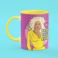 Load image into Gallery viewer, RuPaul Sashay You Slay Yellow Mug
