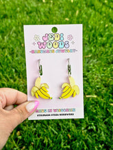 Load image into Gallery viewer, Peeled Banana Layered Earrings - Gauge Friendly
