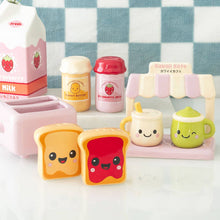 Load image into Gallery viewer, Kawaii Toast Salt and Pepper Shakers in Toaster Holder
