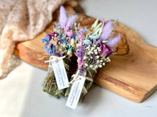 Load image into Gallery viewer, CALM + RELIEF | Eucalyptus &amp; Amethyst with dried florals
