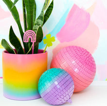 Load image into Gallery viewer, Rainbow Gradient Cement Planter: Traditional / XL
