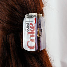 Load image into Gallery viewer, Coke Can Hair Claw, Summer Soda Can - Inspired Hair Clip: White
