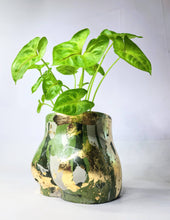 Load image into Gallery viewer, Green Concrete Lady Booty Pot | Butt Planter | Drain hole
