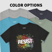 Load image into Gallery viewer, RESIST TeeShirt | Resist TShirts | No Kings Protest Apparel | Resist Facism: Black Heather / XL
