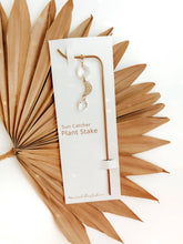 Load image into Gallery viewer, Plant Stake | Suncatcher + Moon Charm | Houseplant Accessory
