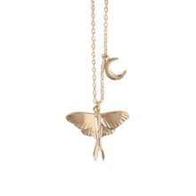 Load image into Gallery viewer, Luna Moth Necklace on Greeting Card
