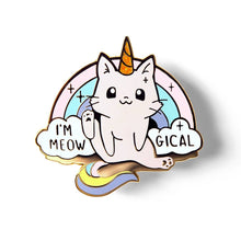 Load image into Gallery viewer, Meowgical Caticorn Unicorn Cat Enamel Pin, father's day gift
