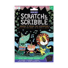 Load image into Gallery viewer, Mini Scratch &amp; Scribble Art Kit: Safari Party

