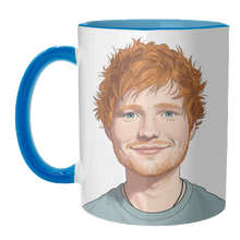 Load image into Gallery viewer, Mugs 'Ed Portrait' by David Bond: Mug Colour Inner &amp; Handle 11oz - Orange
