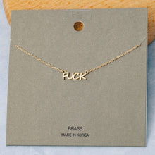 Load image into Gallery viewer, Fuck Pendant Necklace: RH
