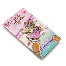 Load image into Gallery viewer, Kit-Tea (Sphynx Cat) Enamel Pin, father's day gift, cat mom
