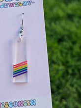 Load image into Gallery viewer, Subtle Rainbow Pride Bar Earrings
