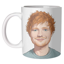 Load image into Gallery viewer, Mugs 'Ed Portrait' by David Bond: Mug Colour Inner &amp; Handle 11oz - Orange
