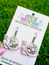 Load image into Gallery viewer, Layered Disco Ball Snail Earrings
