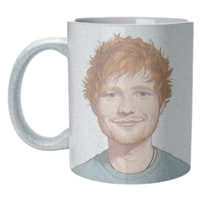 Load image into Gallery viewer, Mugs 'Ed Portrait' by David Bond: Mug Colour Inner &amp; Handle 11oz - Orange
