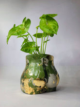 Load image into Gallery viewer, Concrete Lady Boob Pot Drain hole | Breast | Airplant Nipple: Navy/pink/rose gold foil / No drain hole
