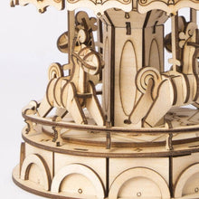 Load image into Gallery viewer, 3D Laser Cut Wooden Puzzle: Merry-Go-Round
