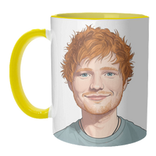 Load image into Gallery viewer, Mugs 'Ed Portrait' by David Bond: Mug Colour Inner &amp; Handle 11oz - Orange
