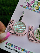 Load image into Gallery viewer, Layered Disco Ball Snail Earrings
