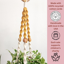 Load image into Gallery viewer, Dual Toned Beaded Plant Hanger for Indoor/Outdoor use : Set of 3: Mystic Combo
