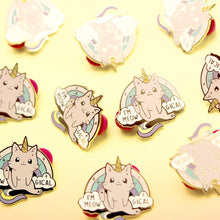 Load image into Gallery viewer, Meowgical Caticorn Unicorn Cat Enamel Pin, father's day gift
