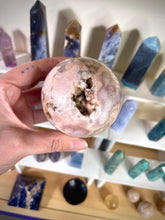 Load image into Gallery viewer, Pink Amethyst in Flower Agate Sphere
