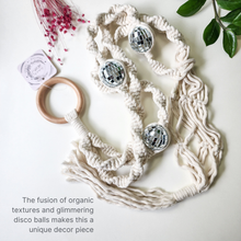 Load image into Gallery viewer, Macrame Disco Ball Plant Hanger, Handmade Boho Home Décor: All 5 Colors (1 each)
