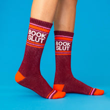 Load image into Gallery viewer, Book Slut Gym Crew Socks - Funny Gift for Book Lovers
